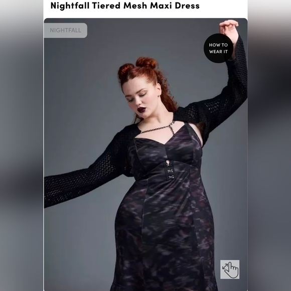 Torrid Nightfall Tiered Mesh Maxi Dress - Picture 3 of 5